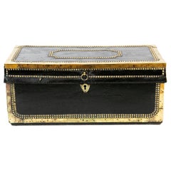 Studded Leather Camphor Wood Box