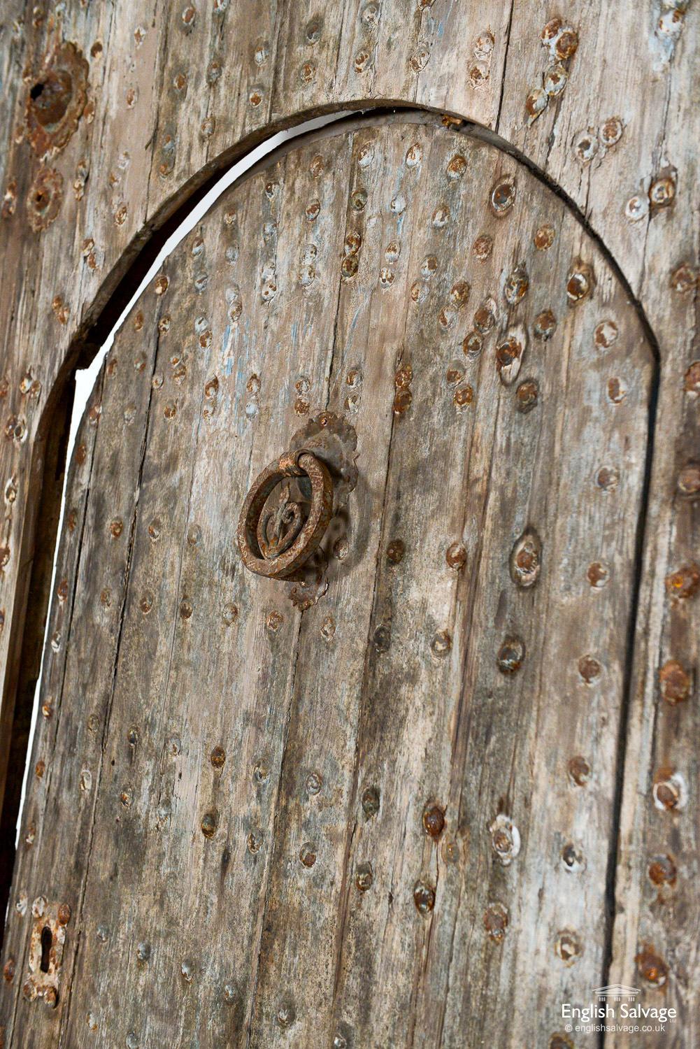Studded Moroccan Wooden Judas Door, 20th Century For Sale 2