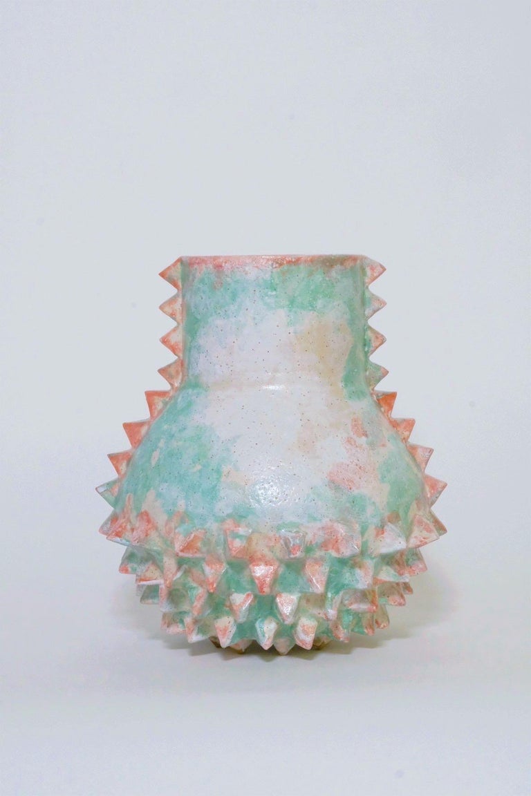 Studded Sculptural Stoneware Vessel by LGS Studio In New Condition In Los Angeles, CA