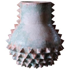 Studded Sculptural Stoneware Vessel by LGS Studio