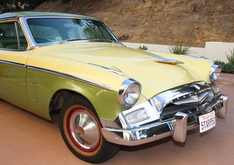 Modern Studebaker President 1955, Collector Car Yellow and Lime Green For Sale