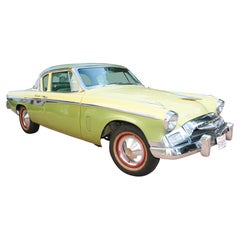 Vintage Studebaker President 1955, Collector Car Yellow and Lime Green