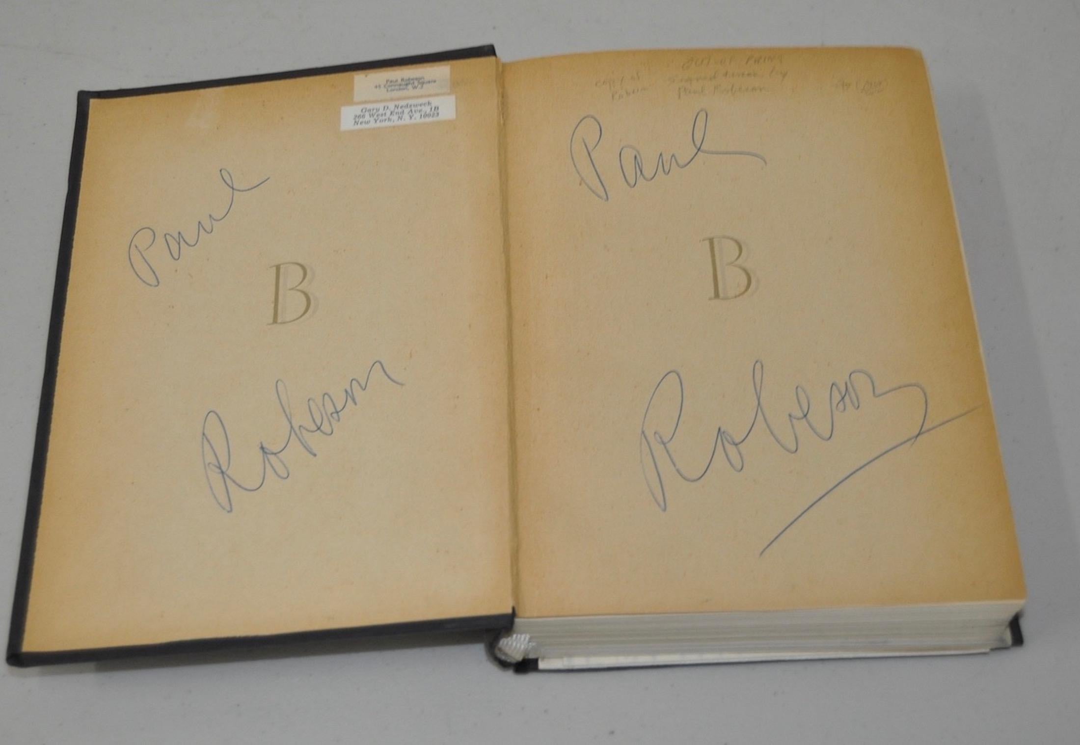 Hand-Crafted Studia Memoriae Belae Bartok Sacra Signed by Paul Robeson 'personal copy'