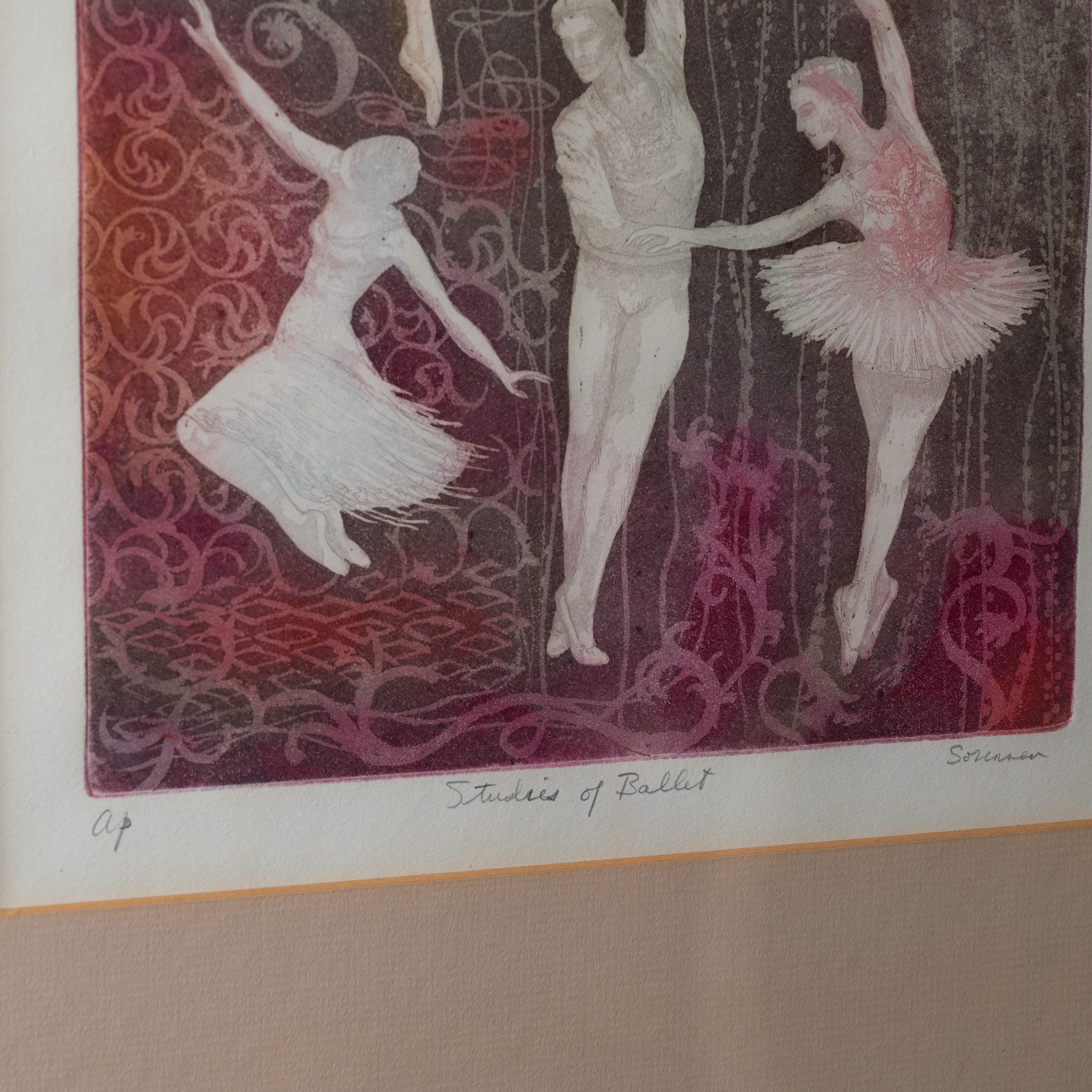 Estudios de Ballet Grabado por Sorenson siglo XX en venta