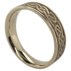 STUDIO 311 Medium Infinity Knot White Gold Men's Band 