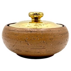 Studio 4 (Italy) Vintage 1970s, 6.5" Ceramic Lidded Jar