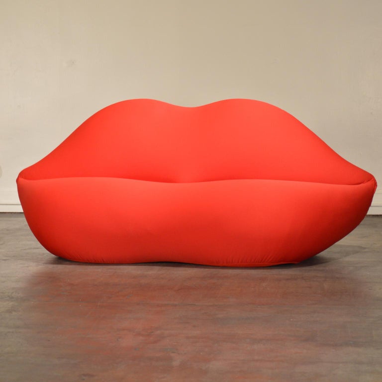 Vintage Gufram Bocca Lips Sofa by Studio 65 For Sale at 1stdibs