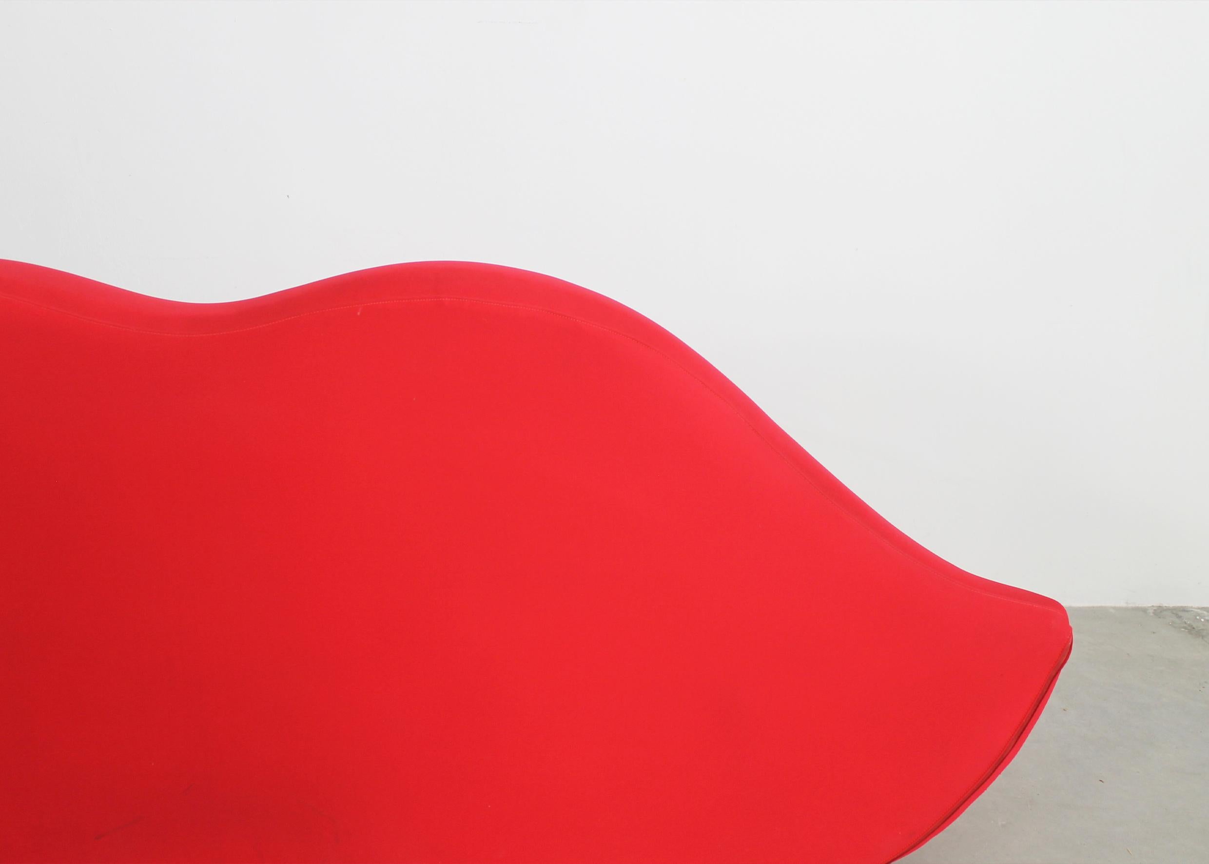 Studio 65 Bocca or Marilyn Sofa in Red Fabric by Gufram 1970s In Good Condition In Montecatini Terme, IT