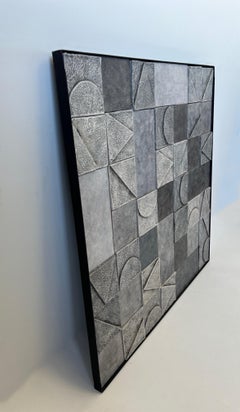 Studio Abstract Glazed Ceramic Mural