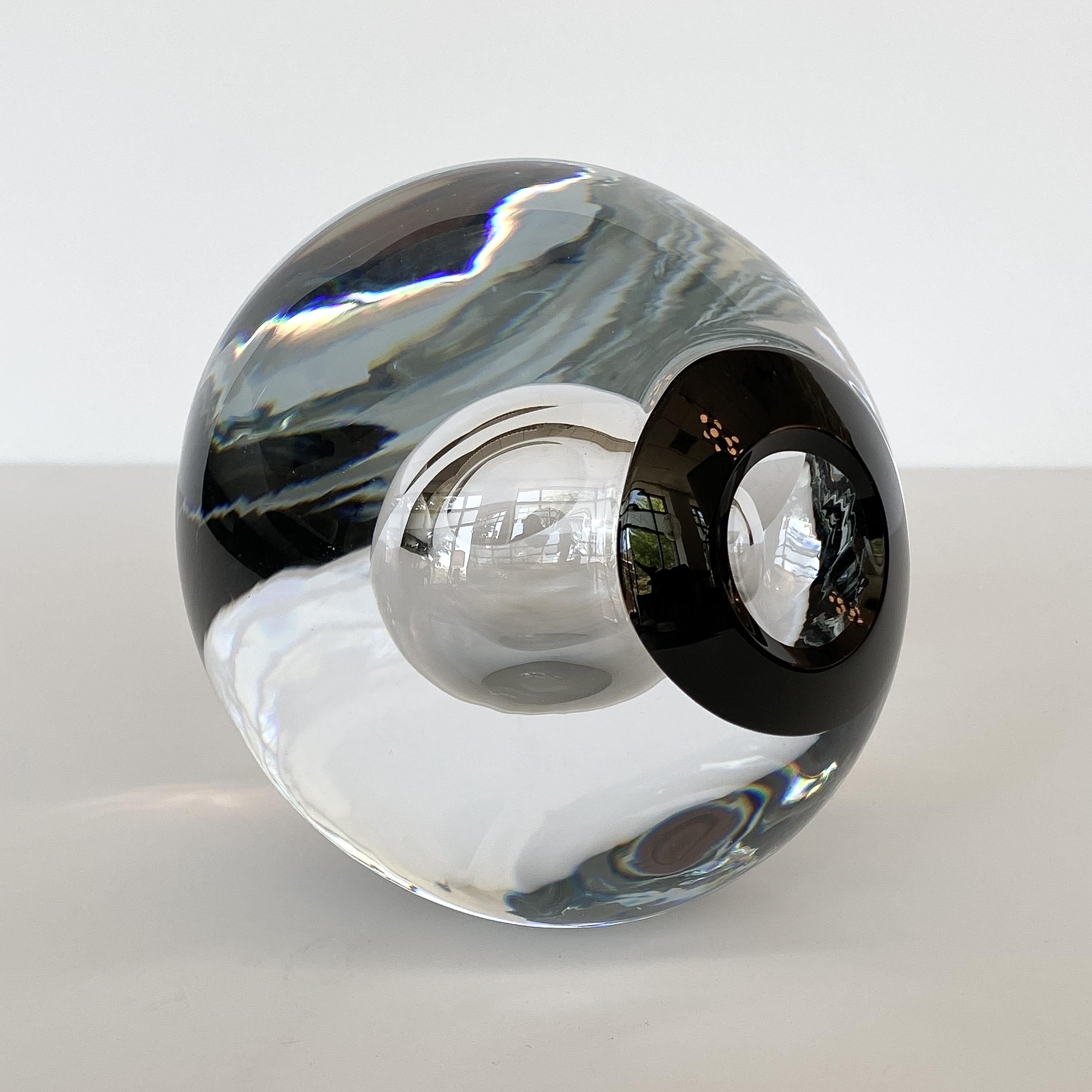 Modern Studio Ahus Art Glass Sculpture by Lennart Nissmark