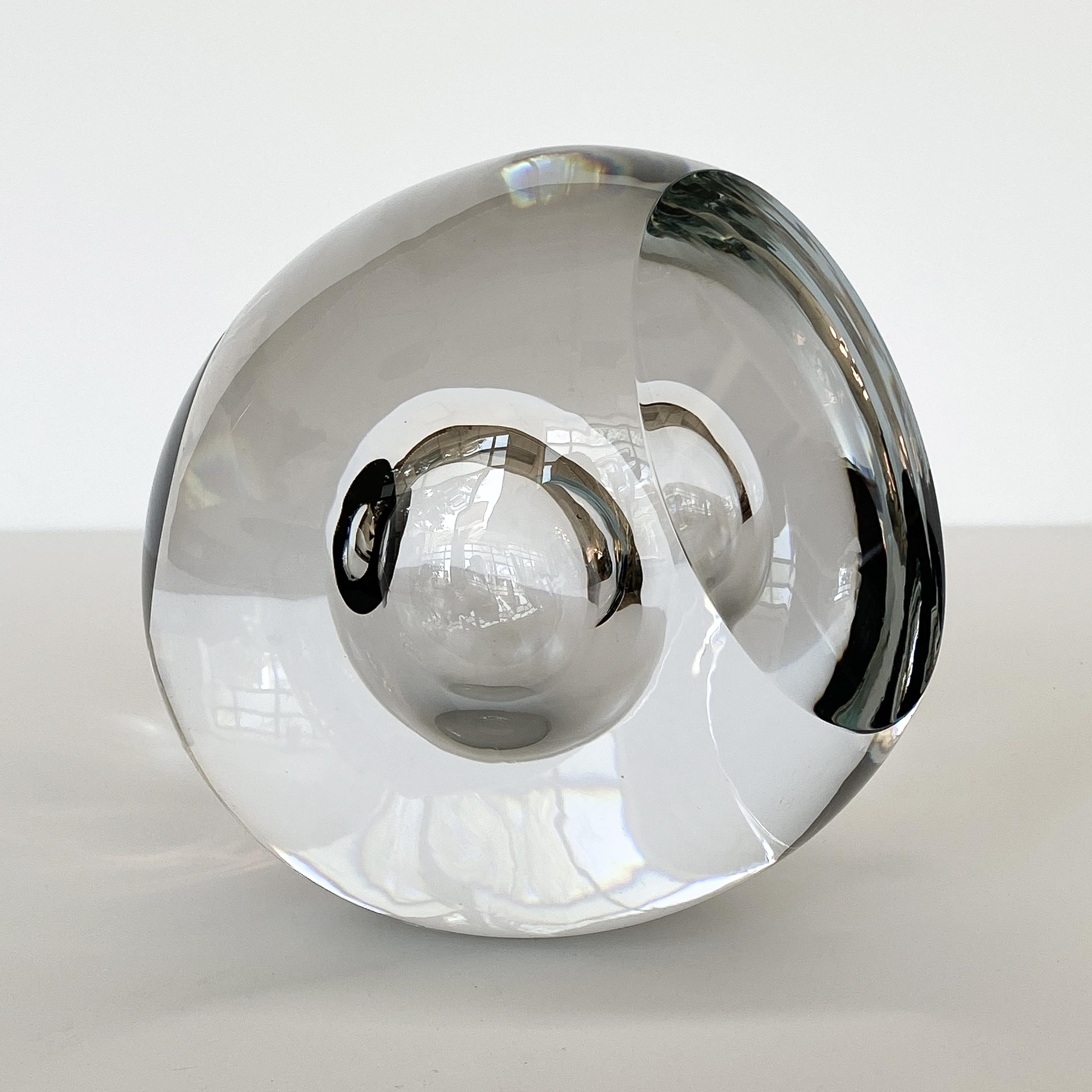 Blown Glass Studio Ahus Art Glass Sculpture by Lennart Nissmark