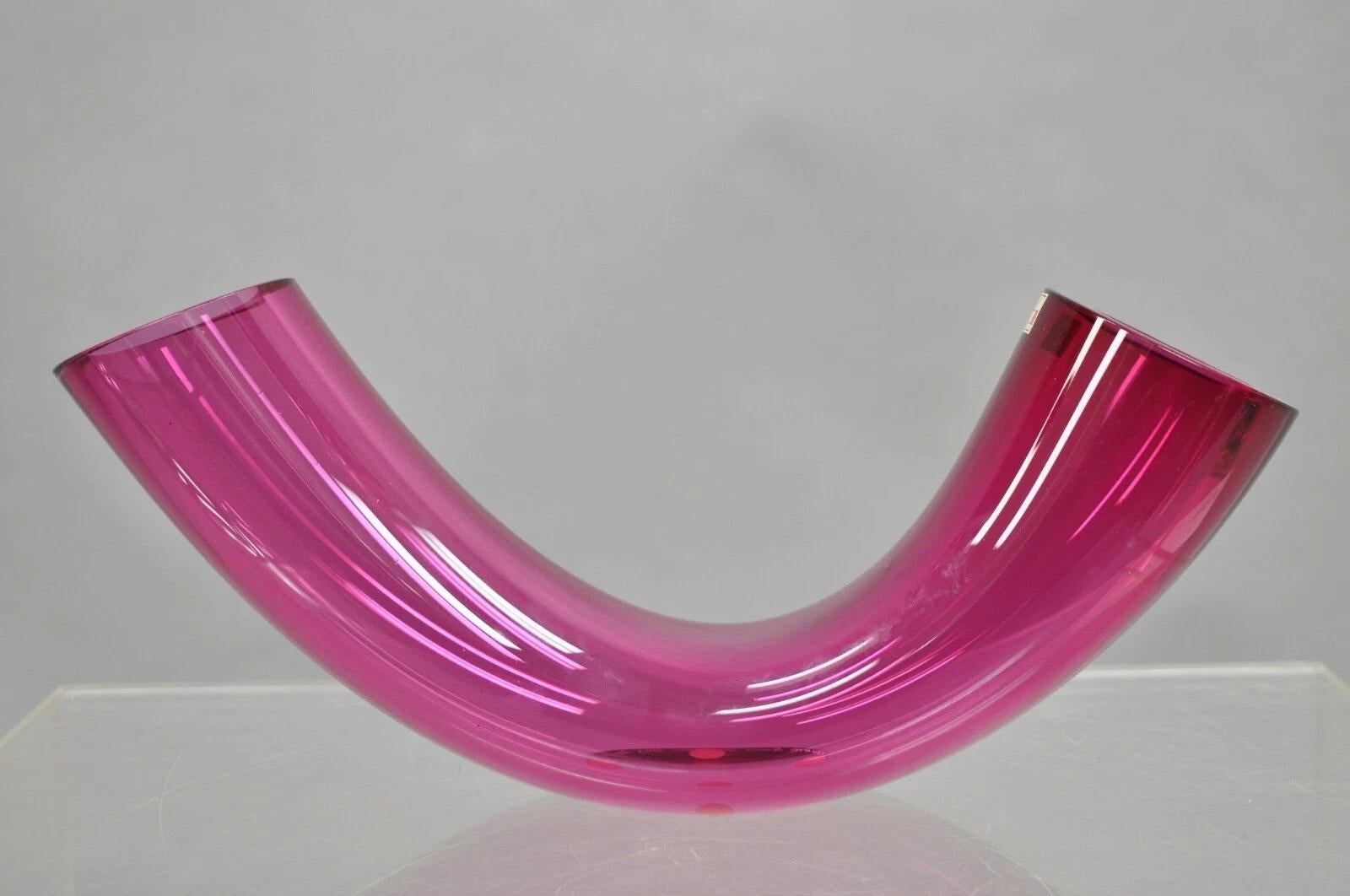 Studio Ahus Bent Glass Tube Sculpture Hanne Dreutler Arthur Zirnsack Sweden 1993 im Angebot 6
