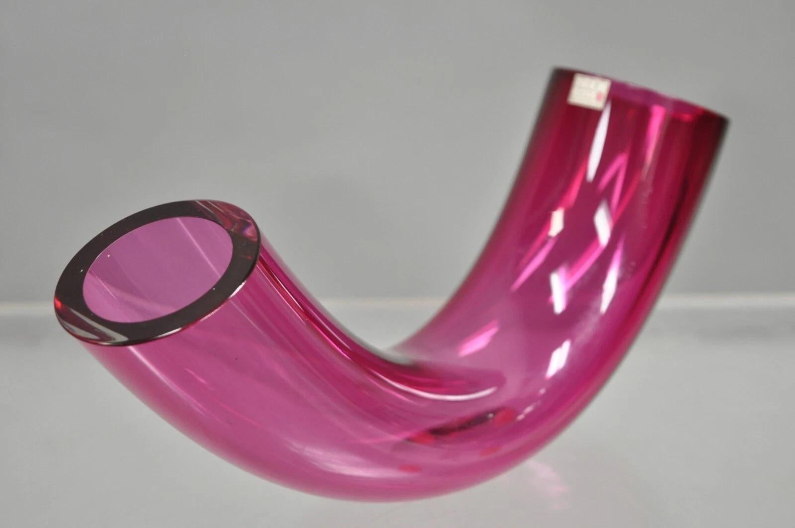 Studio Ahus Bent Glass Tube Sculpture Hanne Dreutler Arthur Zirnsack Sweden 1993 (Moderne der Mitte des Jahrhunderts) im Angebot