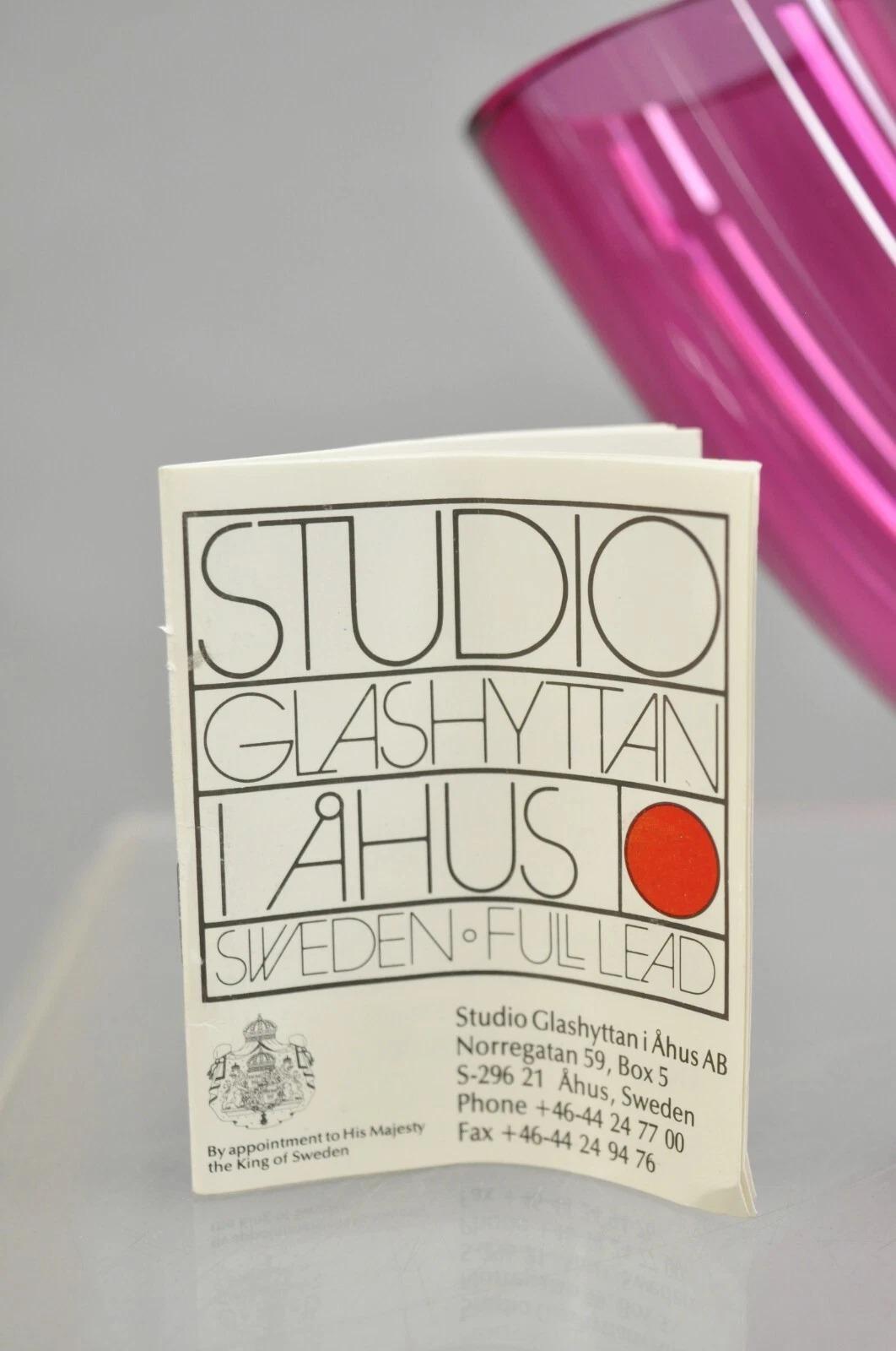 Studio Ahus Bent Glass Tube Sculpture Hanne Dreutler Arthur Zirnsack Sweden 1993 im Angebot 3