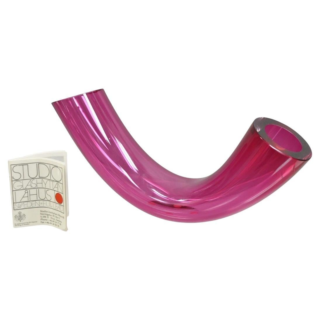 Studio Ahus Bent Glass Tube Sculpture Hanne Dreutler Arthur Zirnsack Sweden 1993