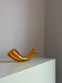 Studio A. Vaso di vetro arancione Horn, Svezia, 1993