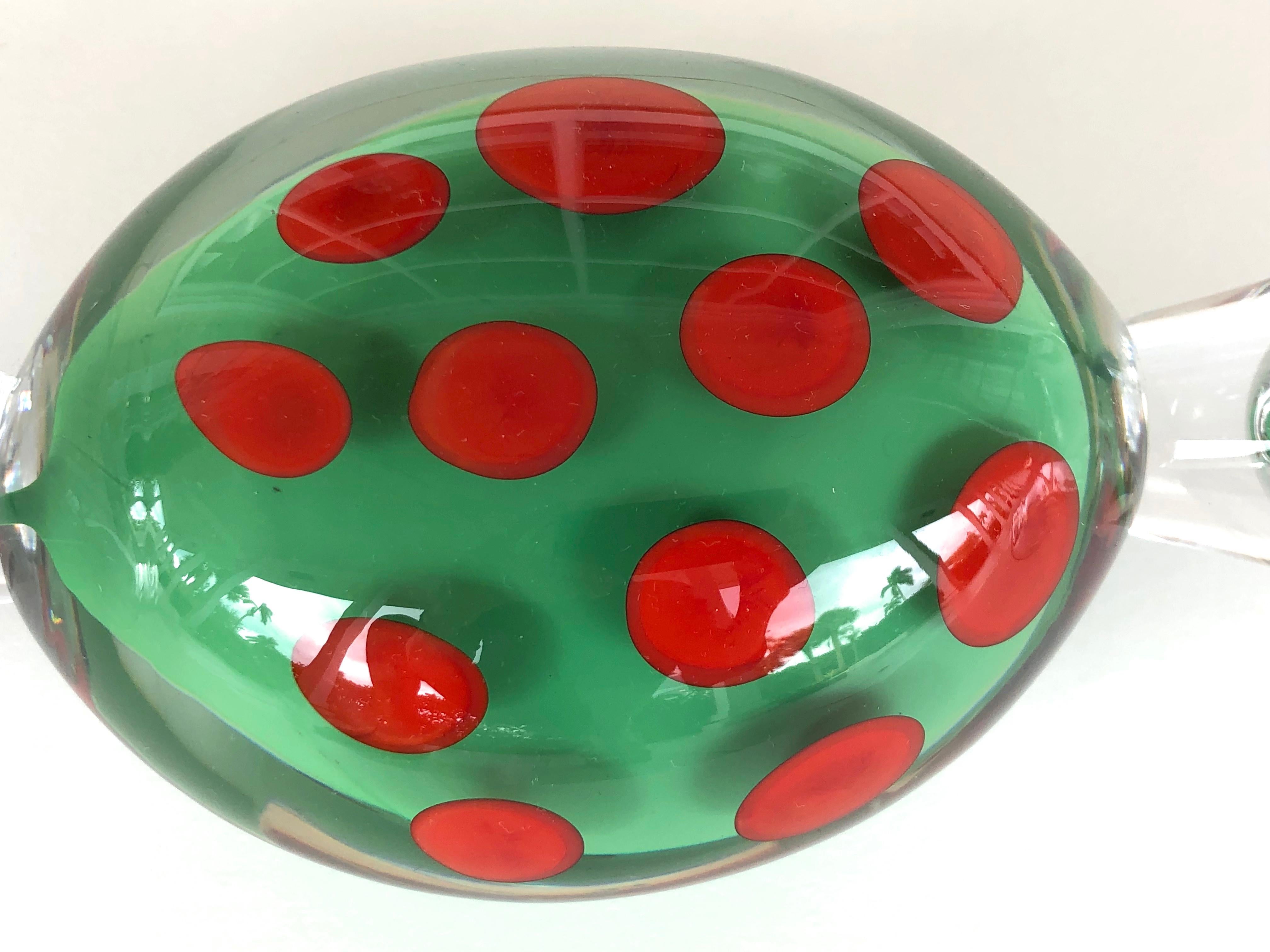 Art Glass Candy With Red Dots - Modern Sculpture by Studio Ahus