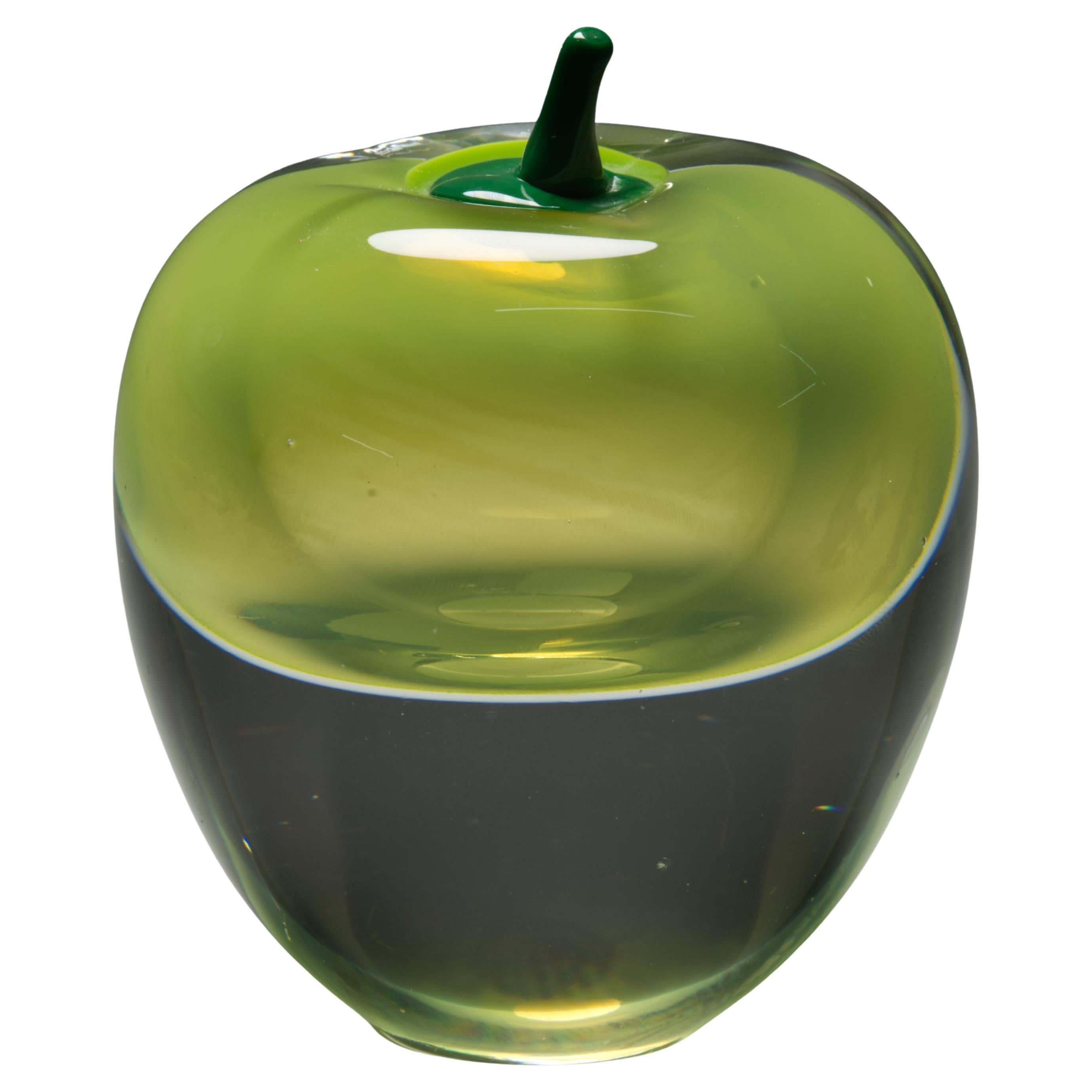 Studio Åhus Sommerso Art Glass Green Apple Hanne Dreutler Arthur Zirnsack Sweden