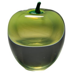 Studio Åhus Sommerso Art Glass Green Apple Hanne Dreutler Arthur Zirnsack Sweden