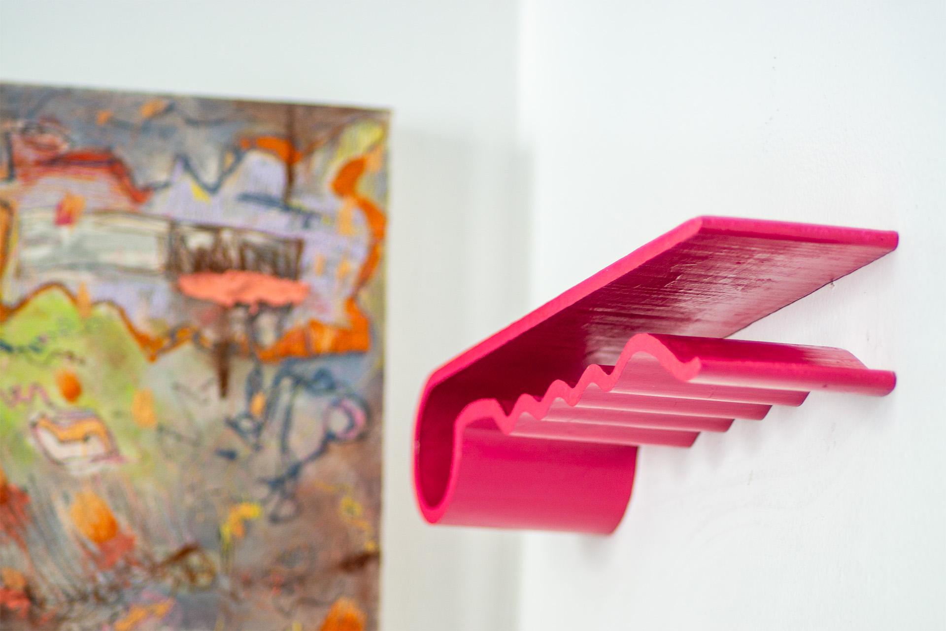 Post-Modern studio apotroes bobbi mini shelf in pink For Sale