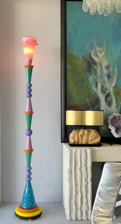 Studio A Glass Post Modern Sculpture Lampadaire Signé et Daté