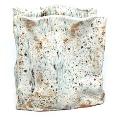Studio Art Pottery Earthenware Paper Bag Vase vintage german 1960s