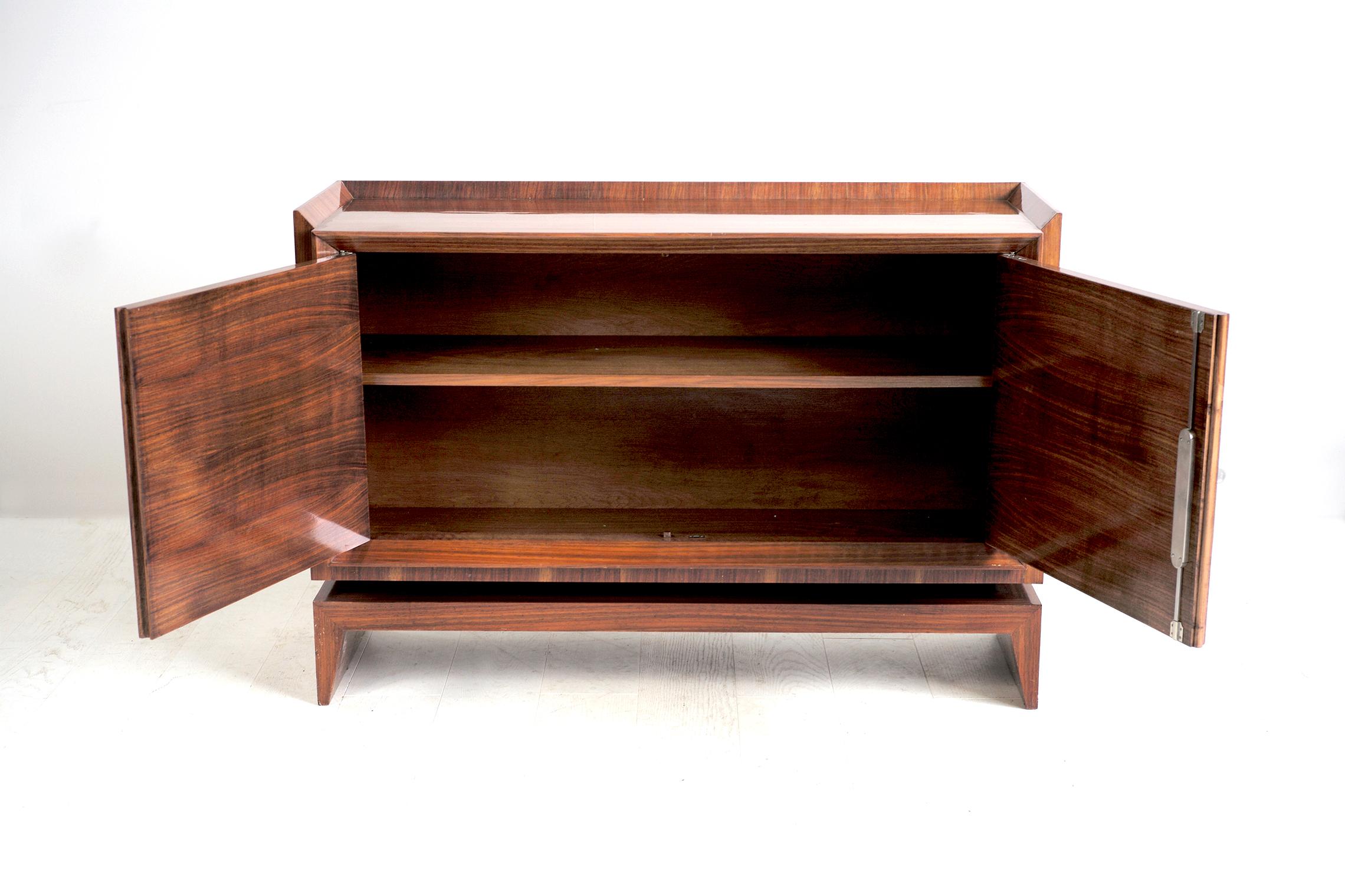 Mid-20th Century Studio Athelia, Modernist Sideboard in Walnut, France, 1935 For Sale