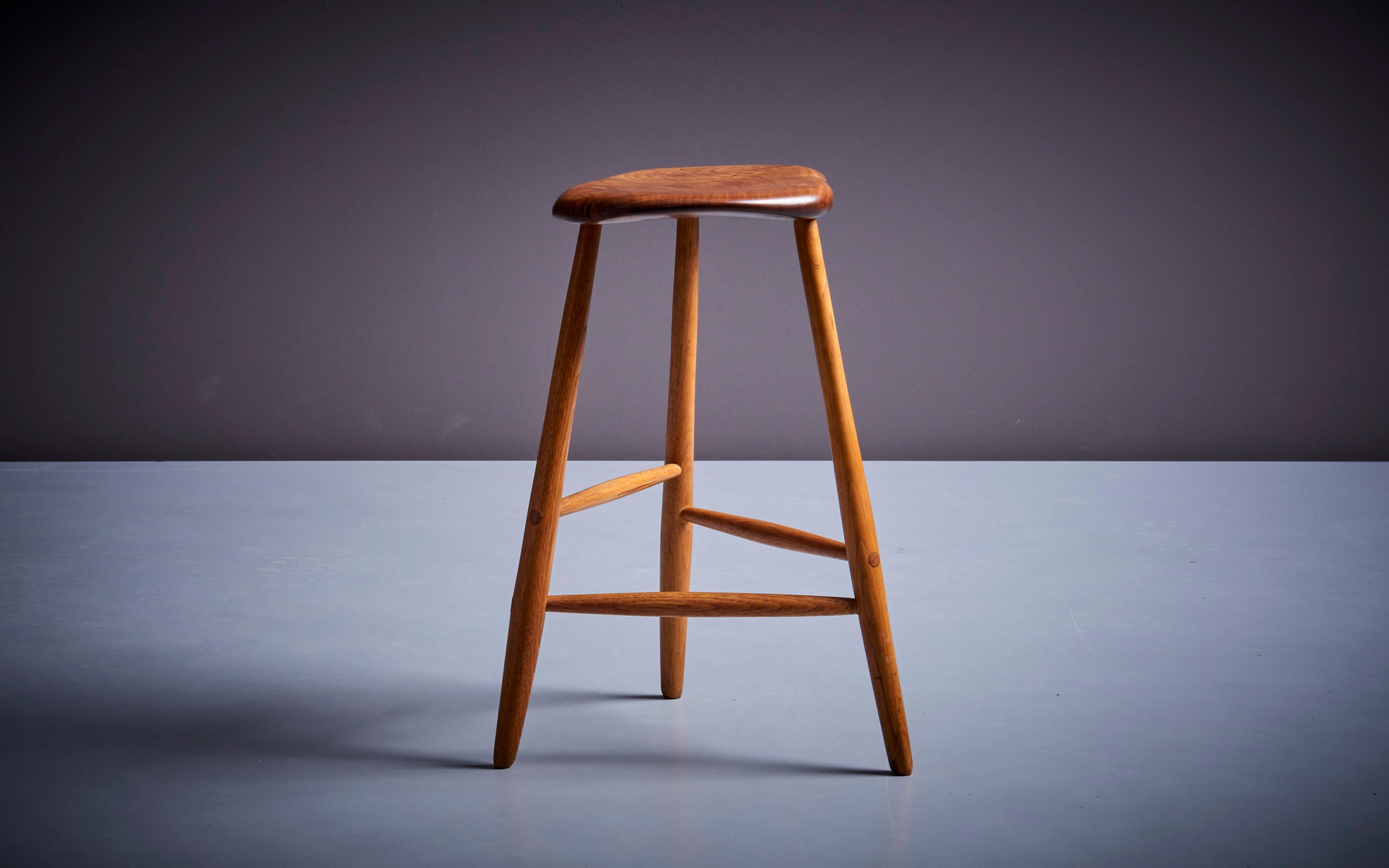 Late 20th Century Studio Bar Stool by Michael Elkan, USA, 1980s For Sale