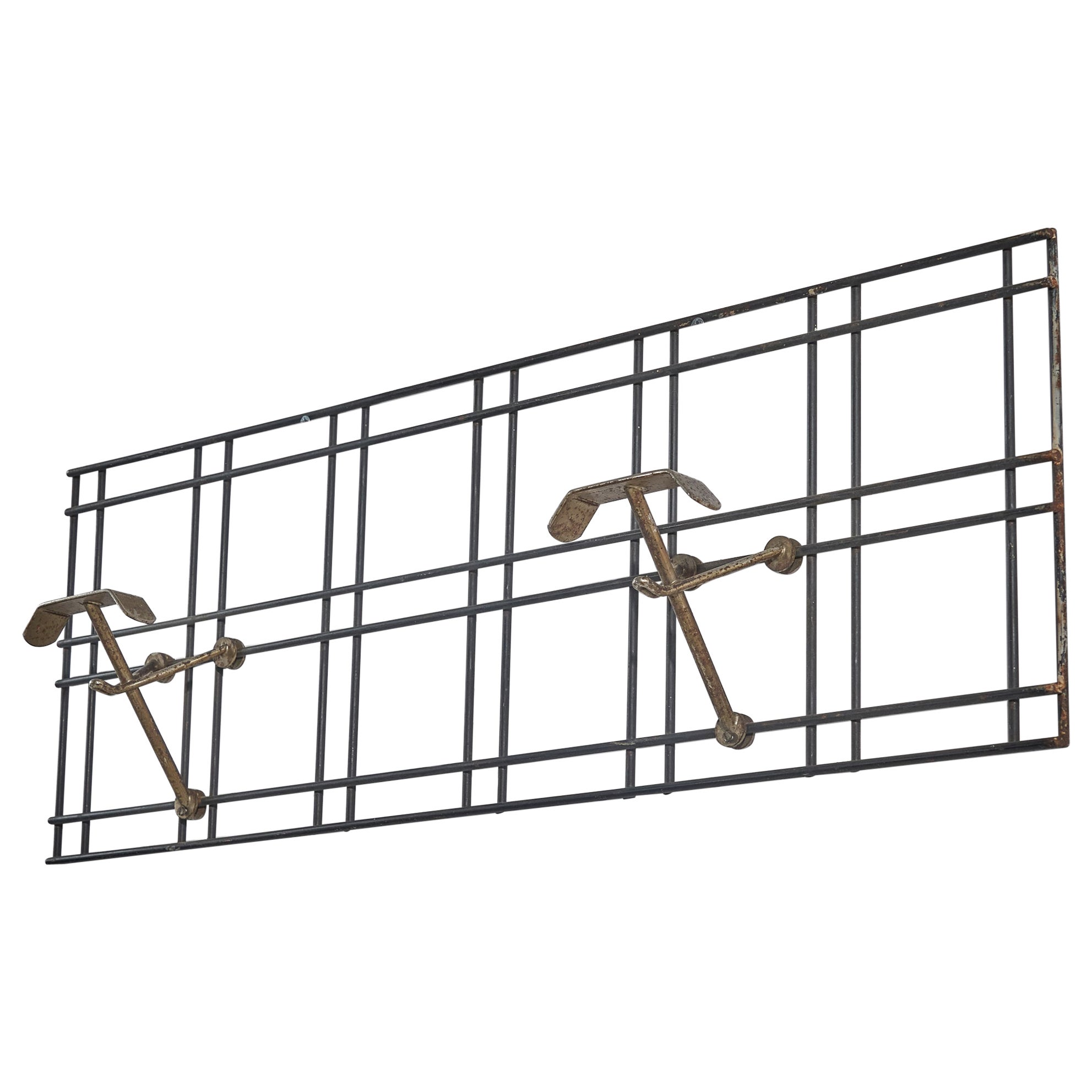 Studio BBPR 'Attribution' Coat Rack, Metal, Italy, 1950s