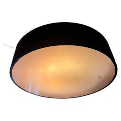 Studio BBPR para Arteluce: Gran lámpara de techo de 3 luces en hierro y metacrilato, años 60