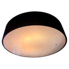 Studio BBPR para Arteluce: Gran lámpara de techo de 3 luces en hierro y metacrilato, años 60