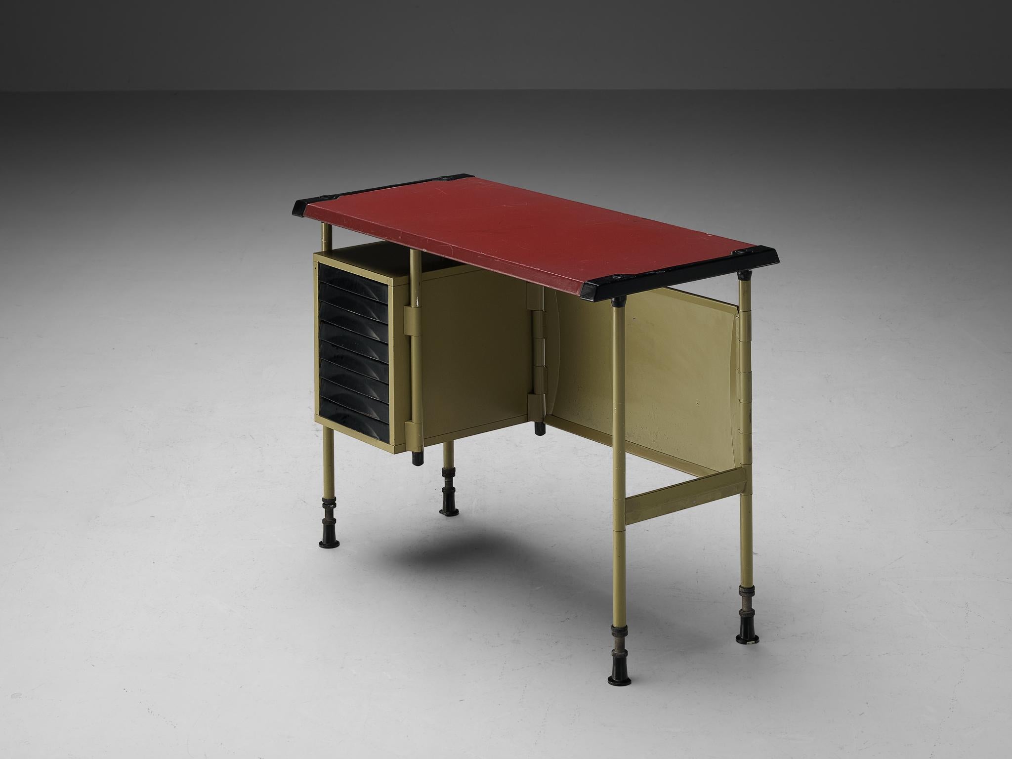 Milieu du XXe siècle Studio BBPR pour Olivetti Petit bureau 'Spazio' avec tiroirs  en vente