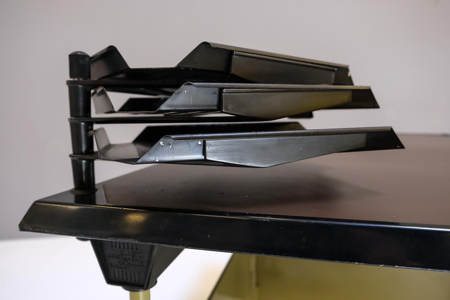 Studio BBPR für Olivetti Spazio-Schreibtisch mit mobilem Schrank und Schreibtischschreibtisch im Angebot 3