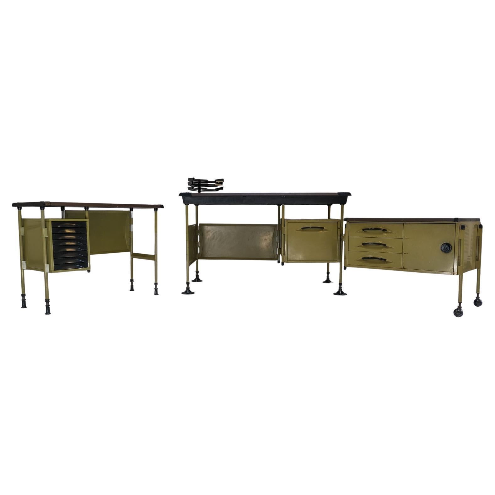Studio BBPR for Olivetti Spazio desk with mobile cabinet and type writer desk