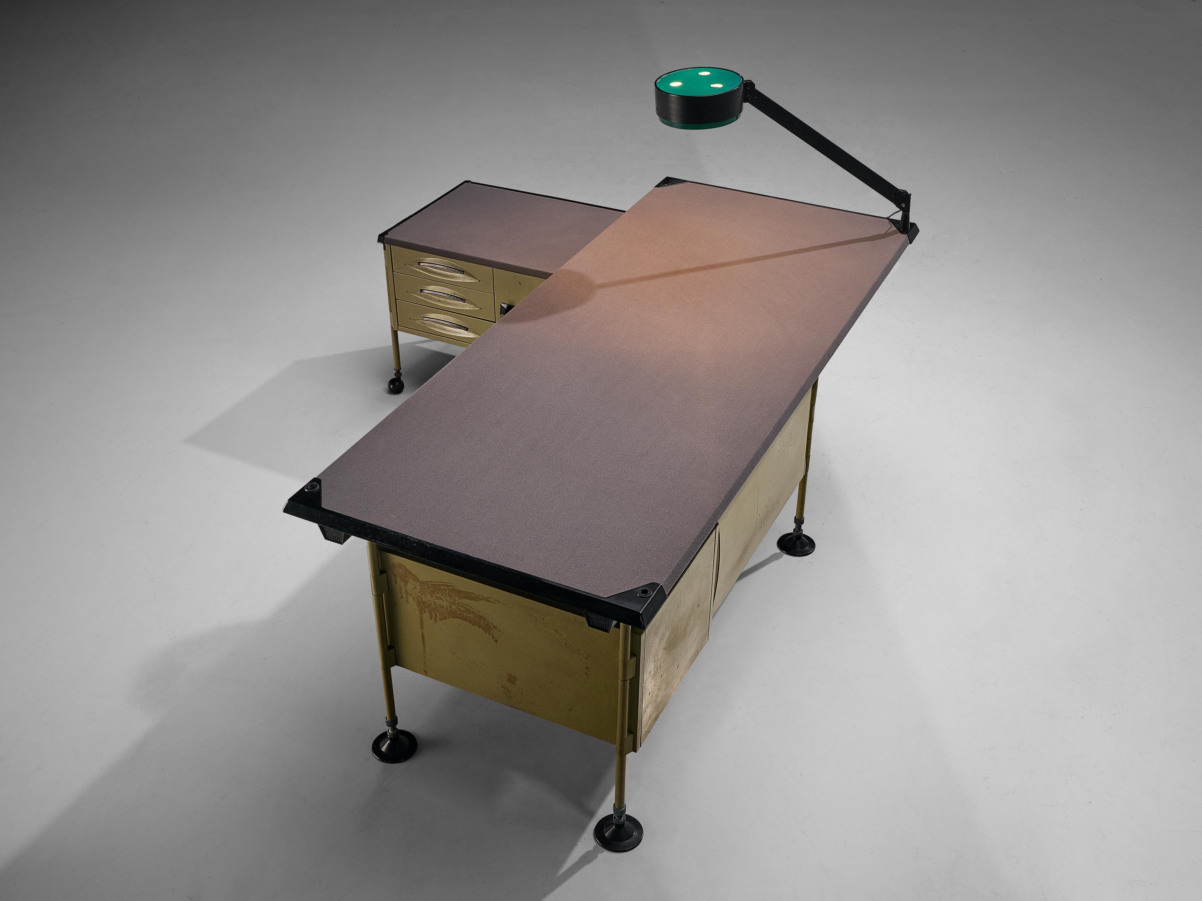 Mid-Century Modern Studio BBPR for Olivetti 'Spazio' Desk with Original Lamp
