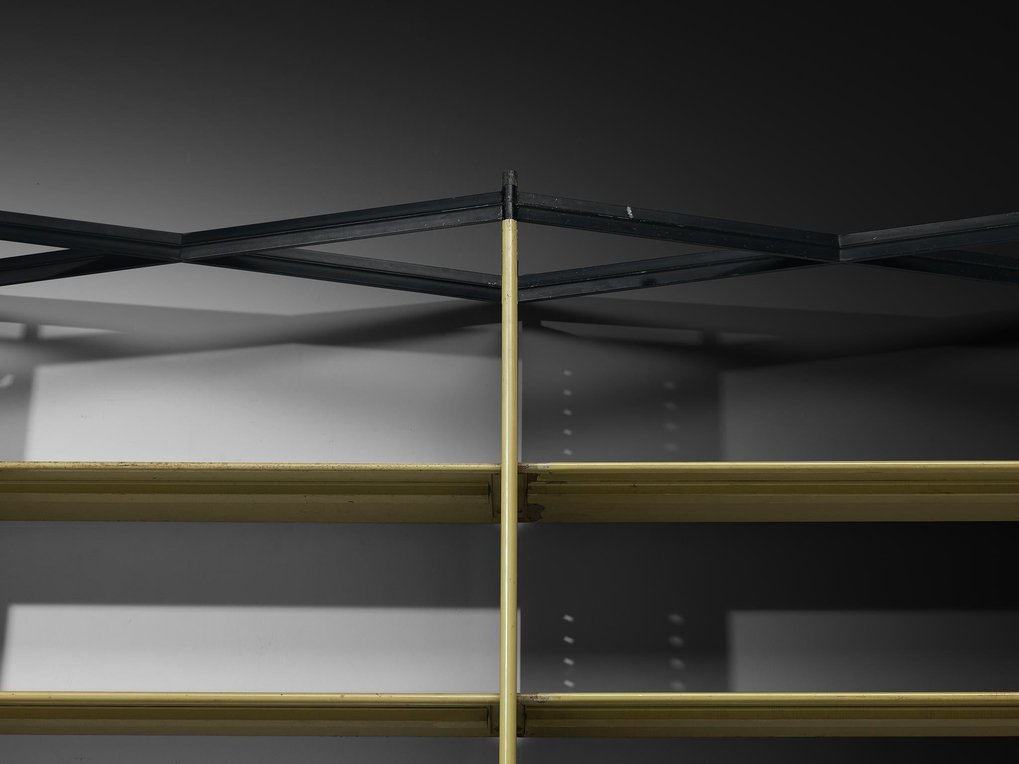 Studio BBPR for Olivetti 'Spazio' Large Shelving System in Olive Colored Steel en venta 1