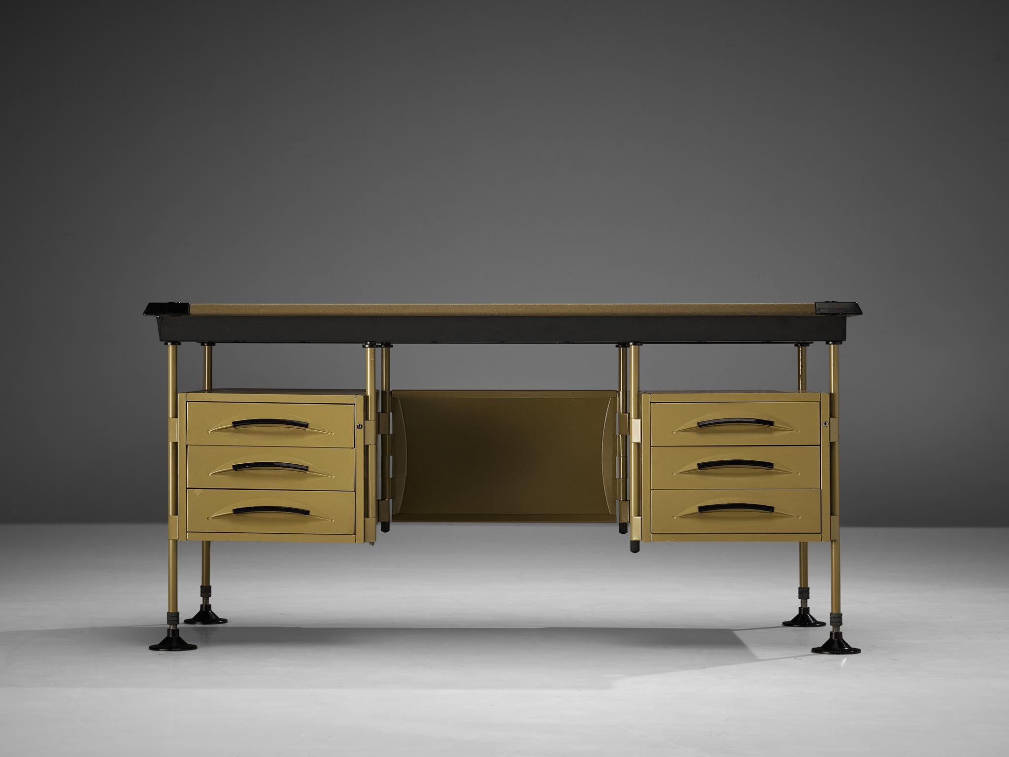 Italian Studio BBPR for Olivetti 'Spazio' Set with Desk, Sideboard and Table 