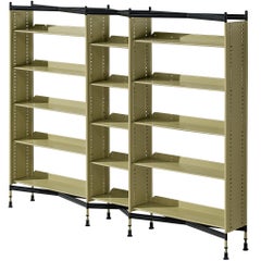 Studio BBPR for Olivetti 'Spazio' Shelving System in Green Coated Steel
