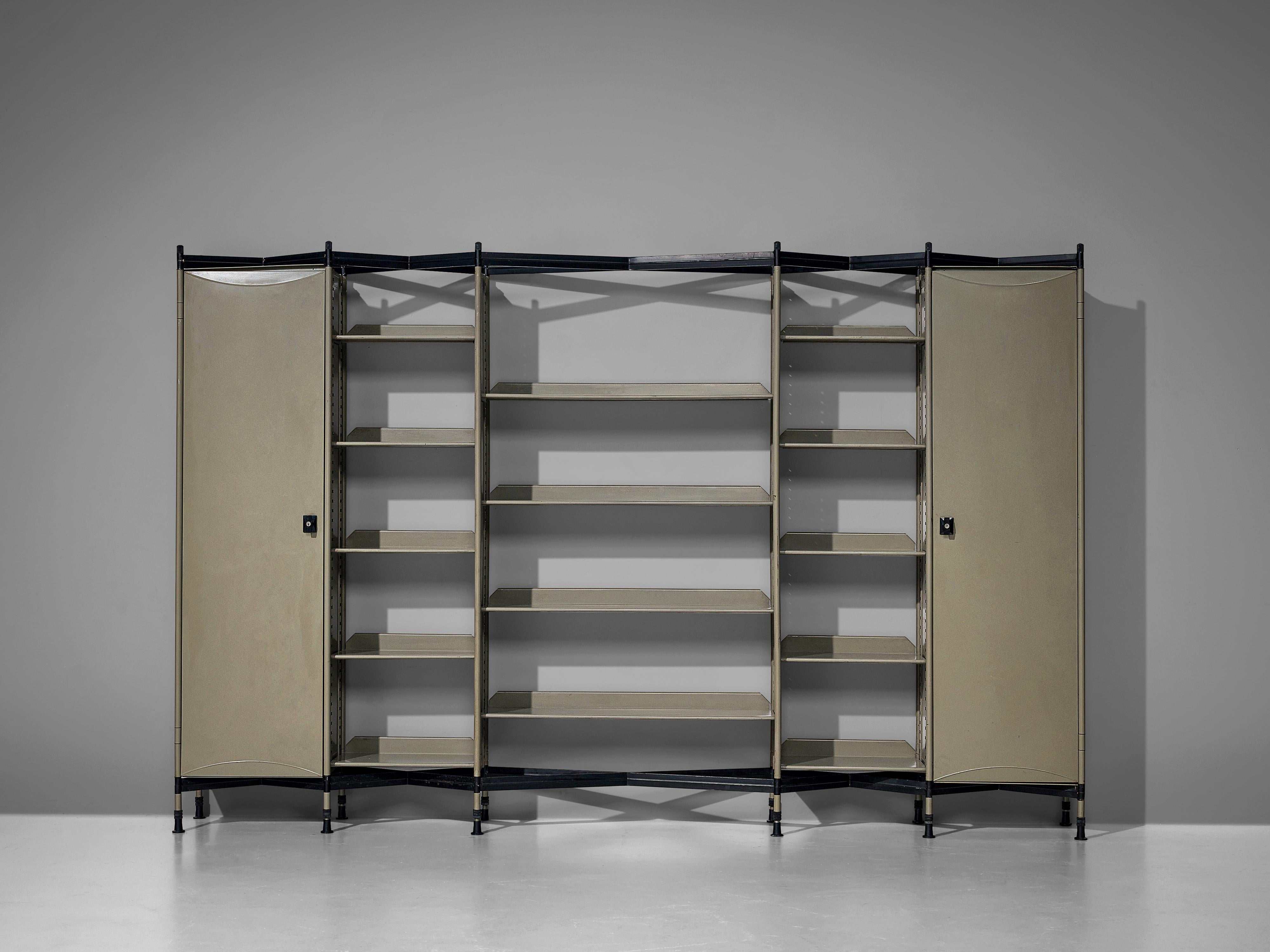 Italian Studio BBPR for Olivetti 'Spazio' Shelving System in Metal For Sale