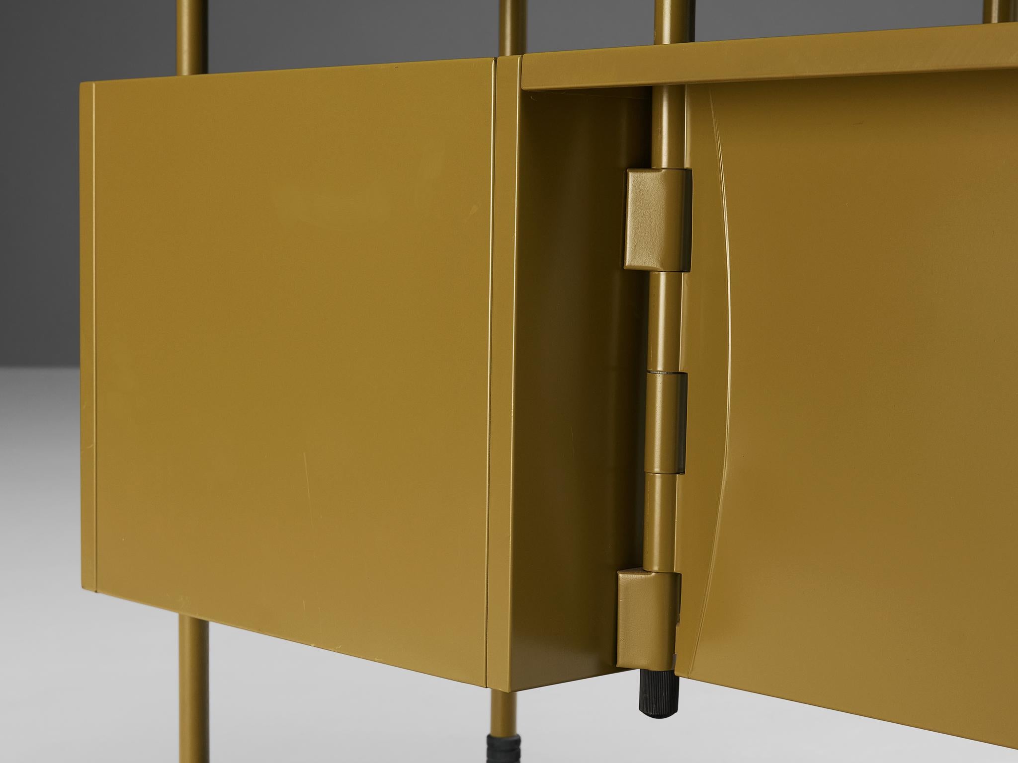 Studio BBPR for Olivetti 'Spazio' Sideboard in Green Coated Steel For Sale 3