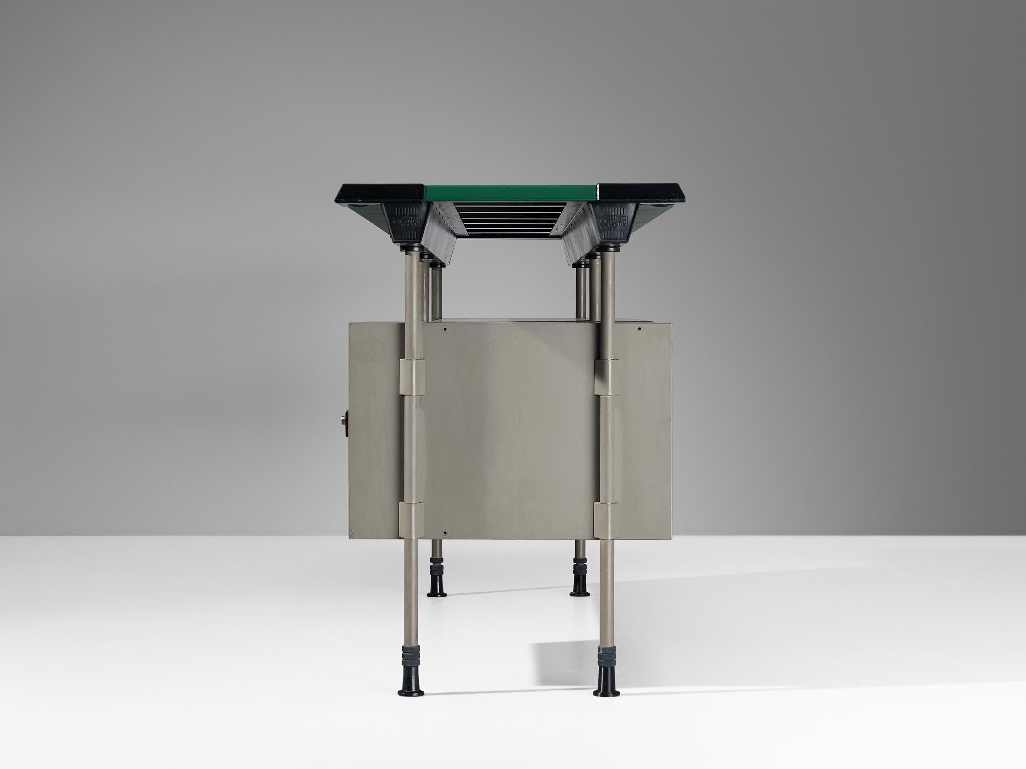 Studio BBPR for Olivetti 'Spazio' Sideboard in Grey Coated Steel In Good Condition For Sale In Waalwijk, NL