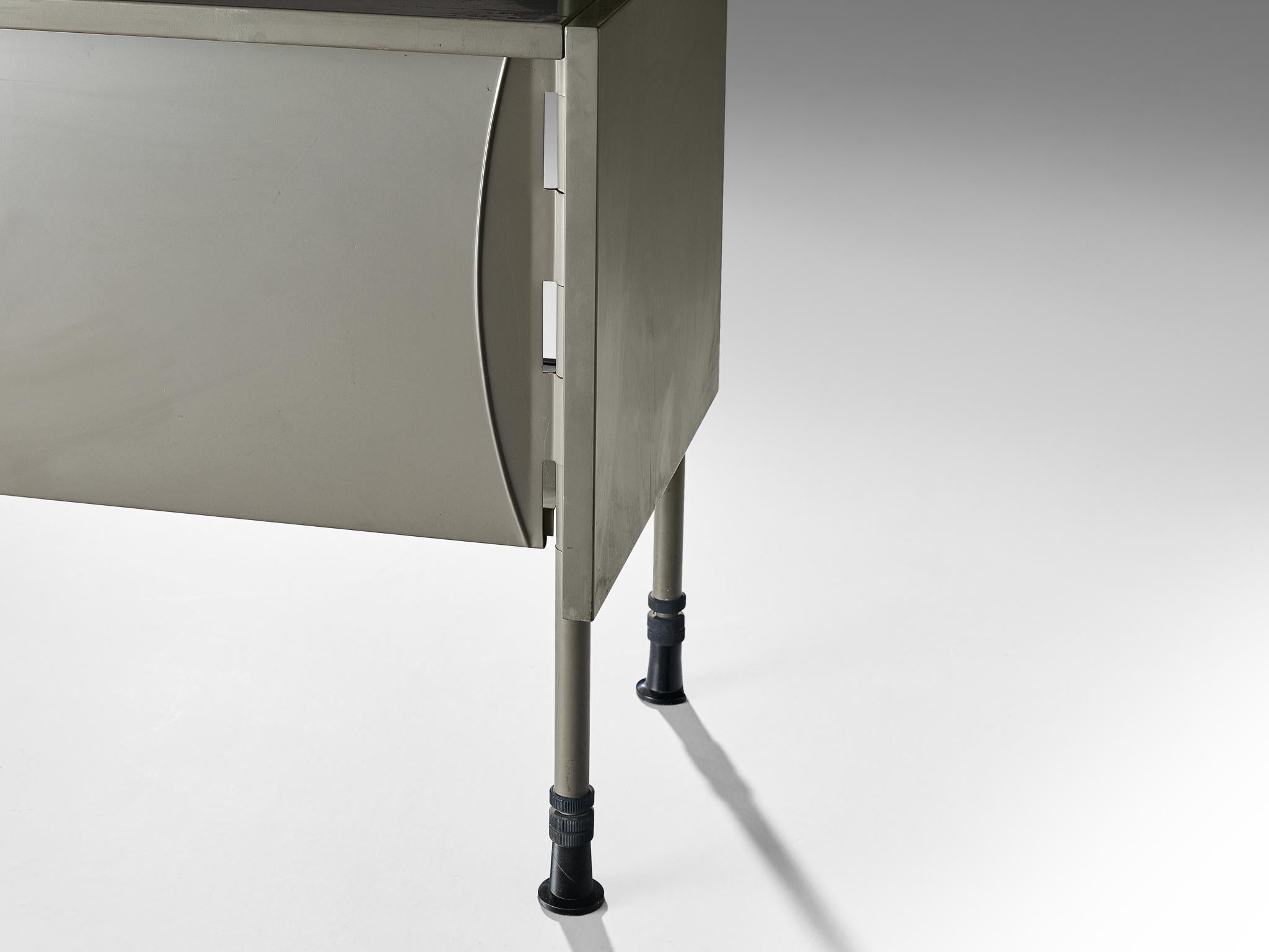 Studio BBPR for Olivetti 'Spazio' Sideboard in Grey Coated Steel For Sale 2