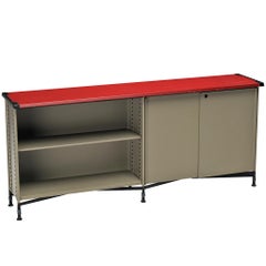 Studio BBPR pour Olivetti 'Spazio' Sideboard en acier revêtu de gris