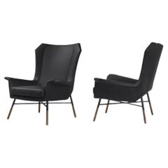 Studio B.B.P.R. Pair of 'Giulietta' Lounge Chairs in Leather for Arflex