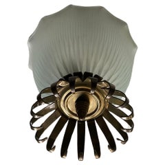 Studio BBPR ceiling lamp 1950s glass and bronze 