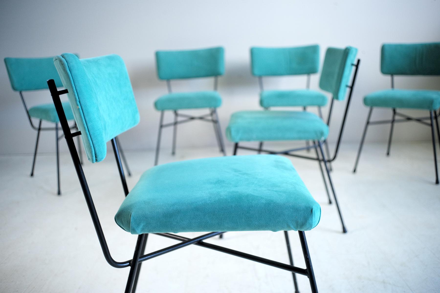 Studio BBPR, Series of 6 Elettra Chairs, Arflex, 1954 1