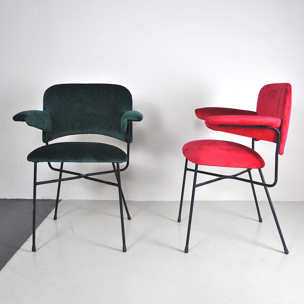 Studio BBPR Set of Two Italian Chairs Urania Model 4
