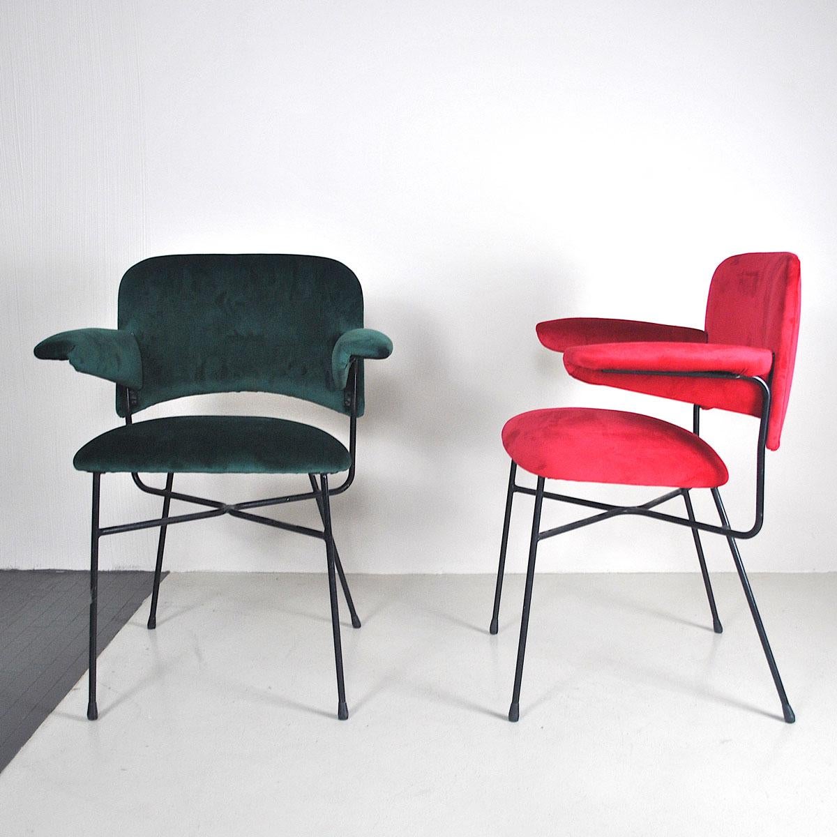 Studio BBPR Set of Two Italian Chairs Urania Model 4