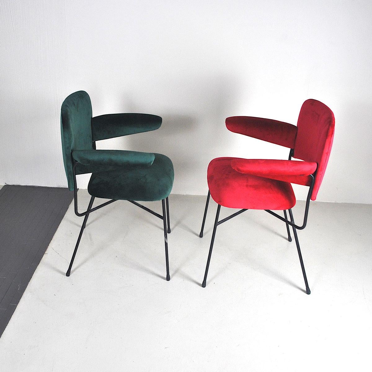 Studio BBPR Set of Two Italian Chairs Urania Model 5