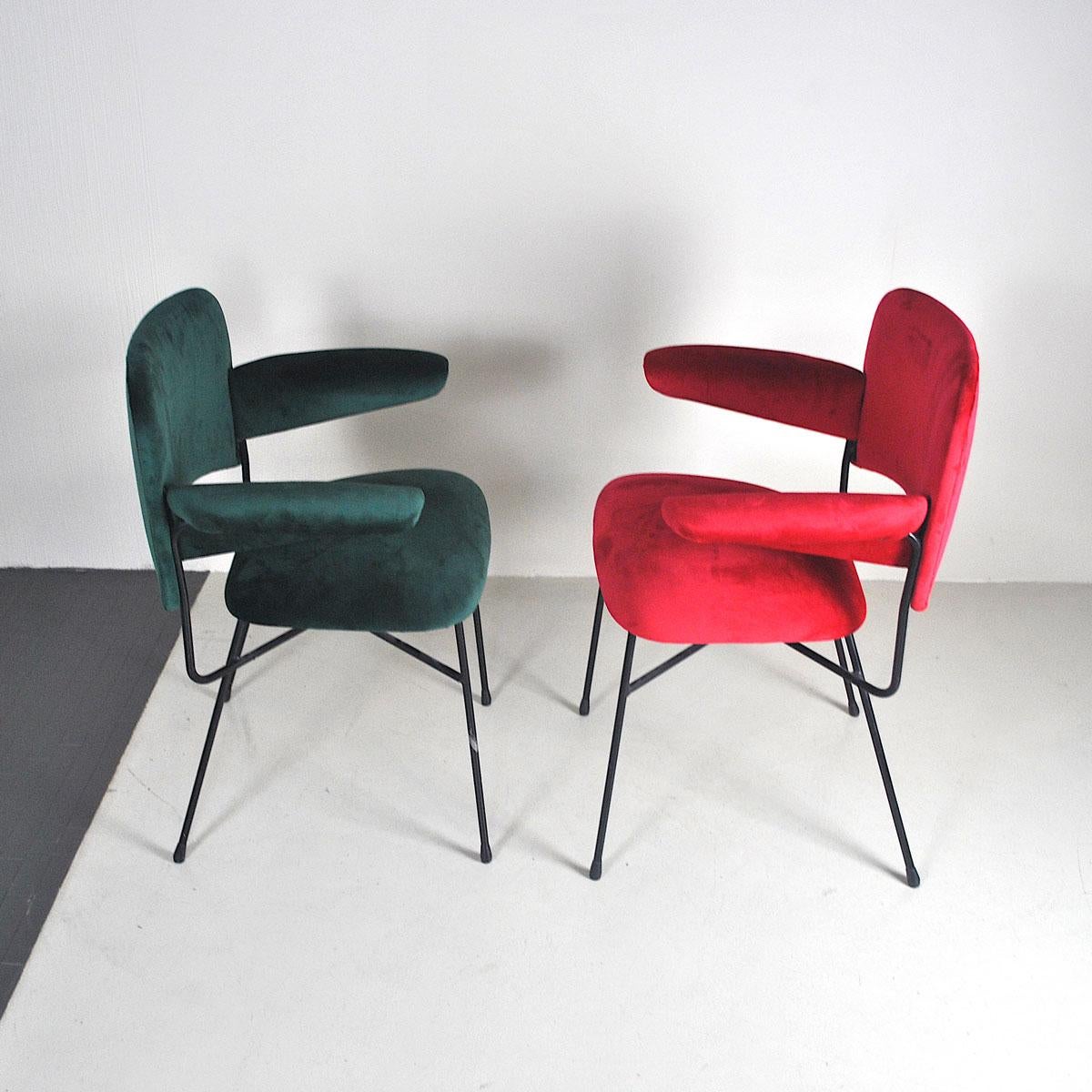 Studio BBPR Set of Two Italian Chairs Urania Model 7